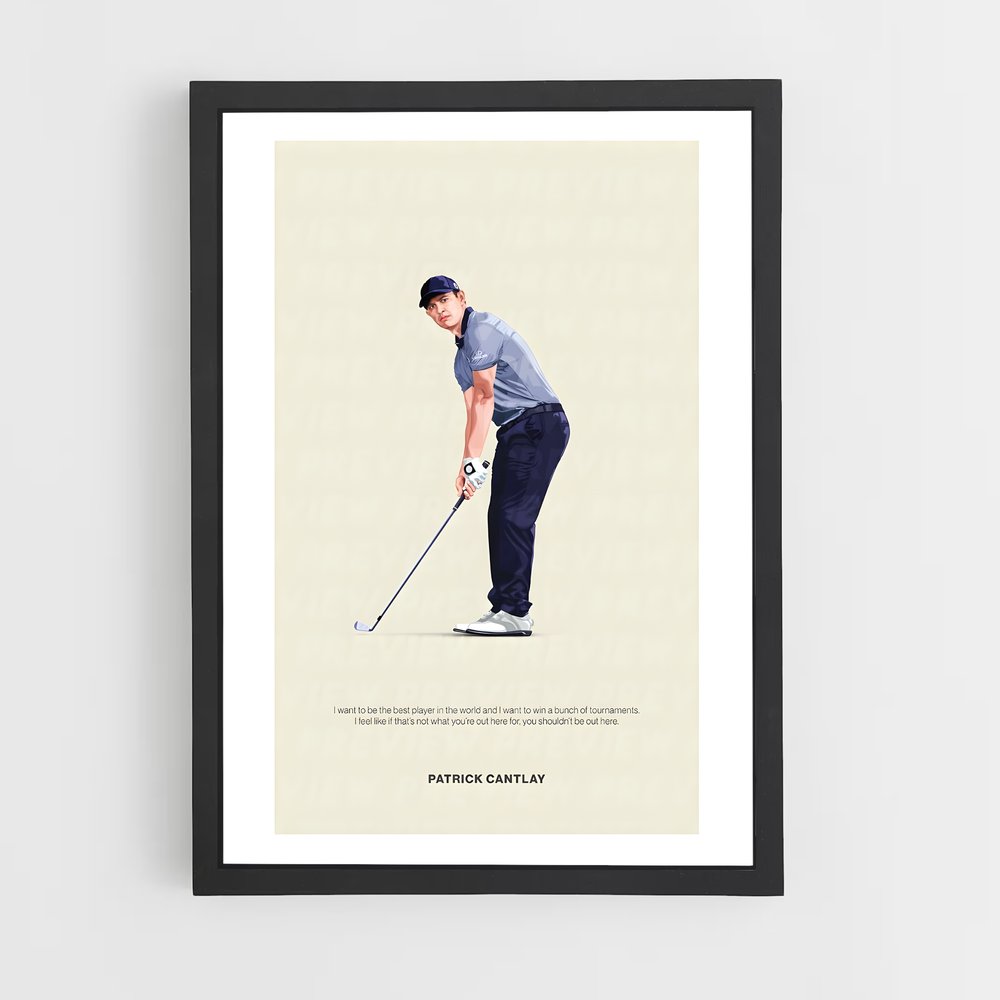 Poster Patrick sur le Green – affiche Golf (vue 2)